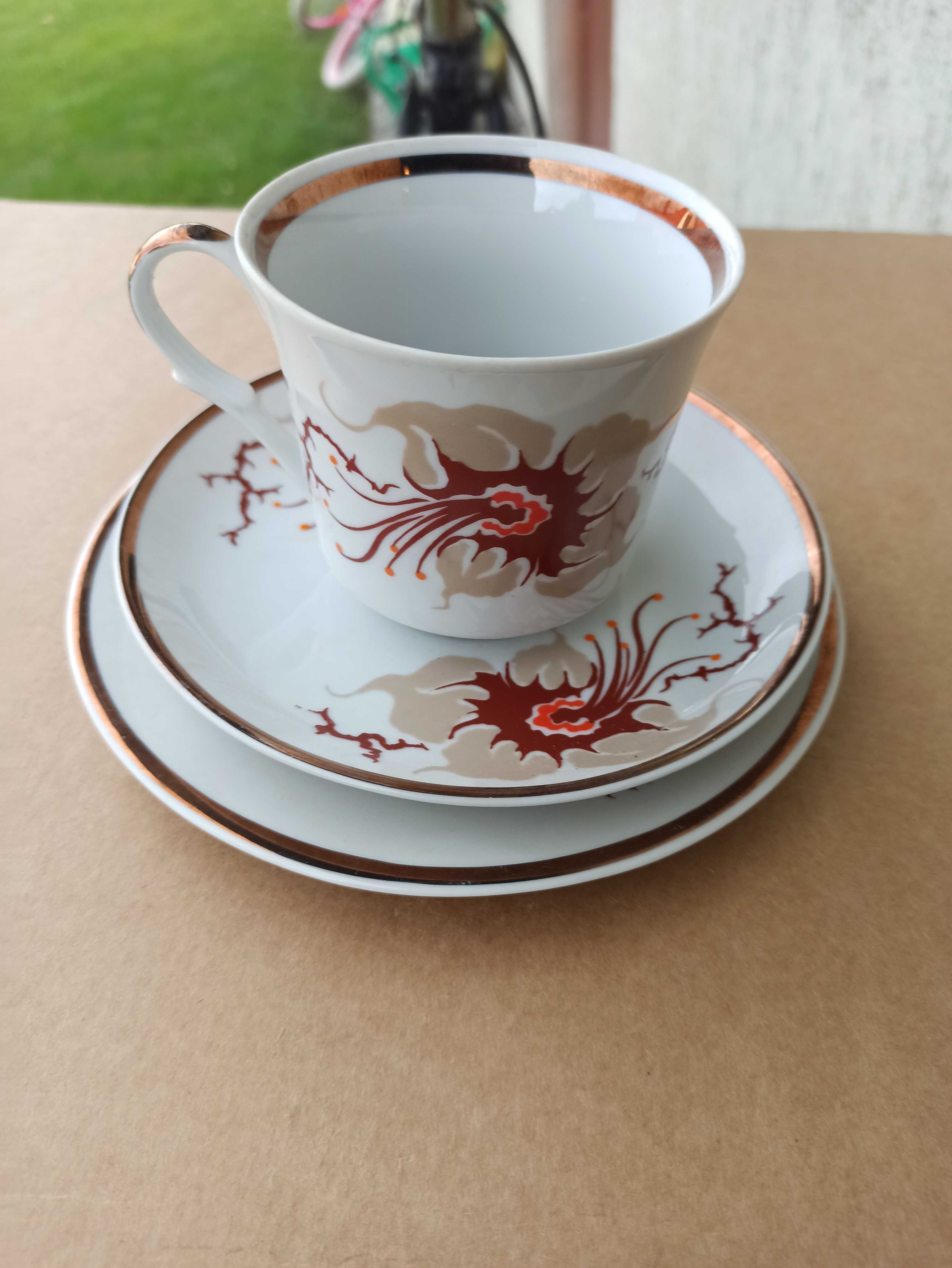 Porcelana zestaw kawowy herbaciany dla 1 osoby Jarolina