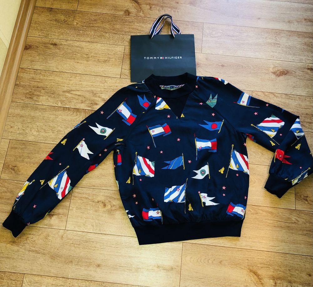 Tommy Hilfiger синий женский свитшот!Новый!