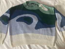 kolorowy sweter vintage