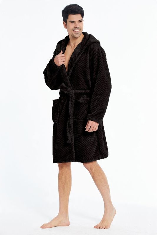 Szlafrok Miękki Mikrofibra z Kapturem Unisex Miguel Roz. Xs