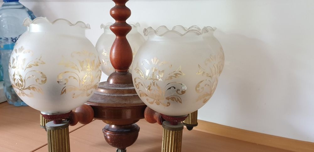 Żyrandol sufitowy vintage kule szklo