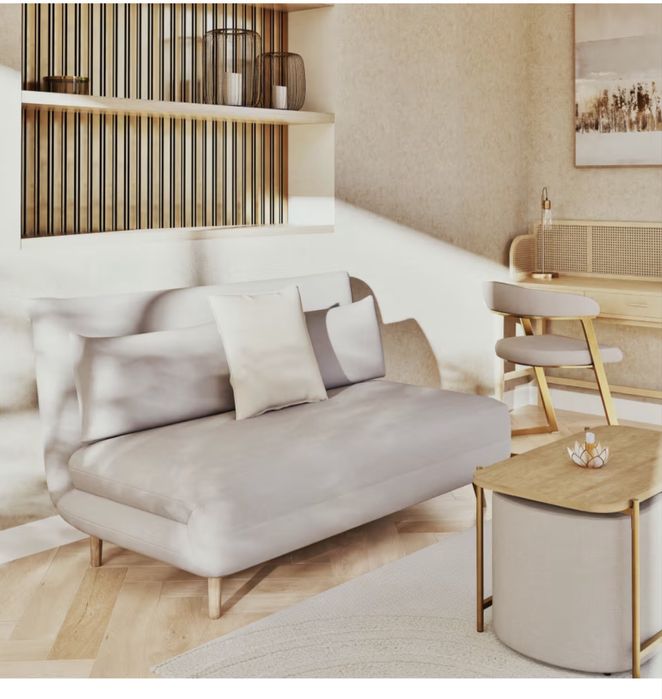 Sofá-cama 2 lugares clic-clac