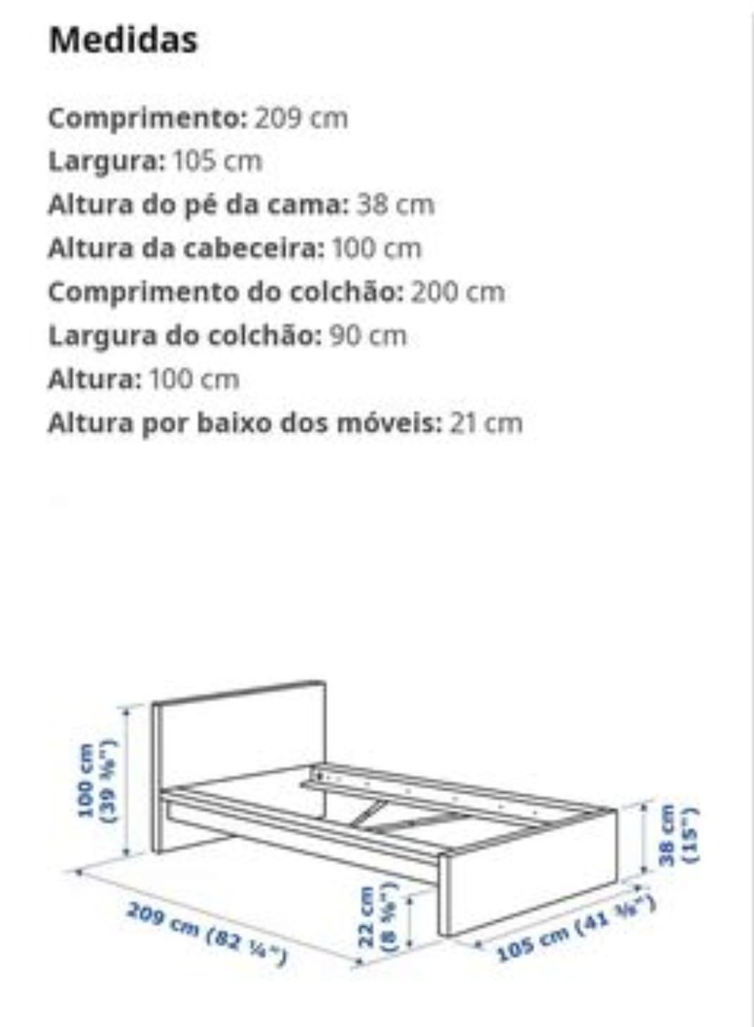 Cama individual Ikea Malm