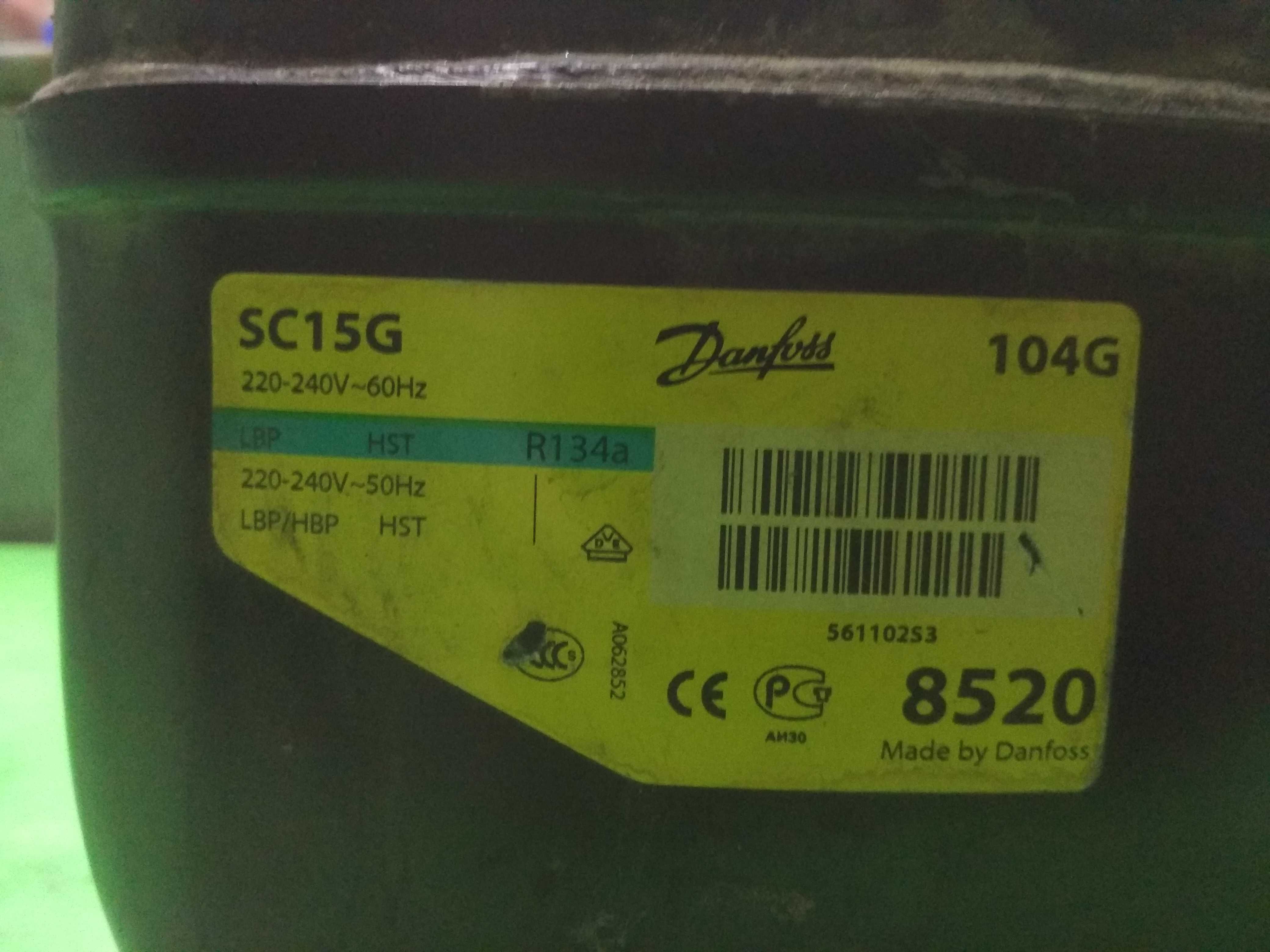 Герметичний поршньовий компресор Danfoss SC15G (104G8520)