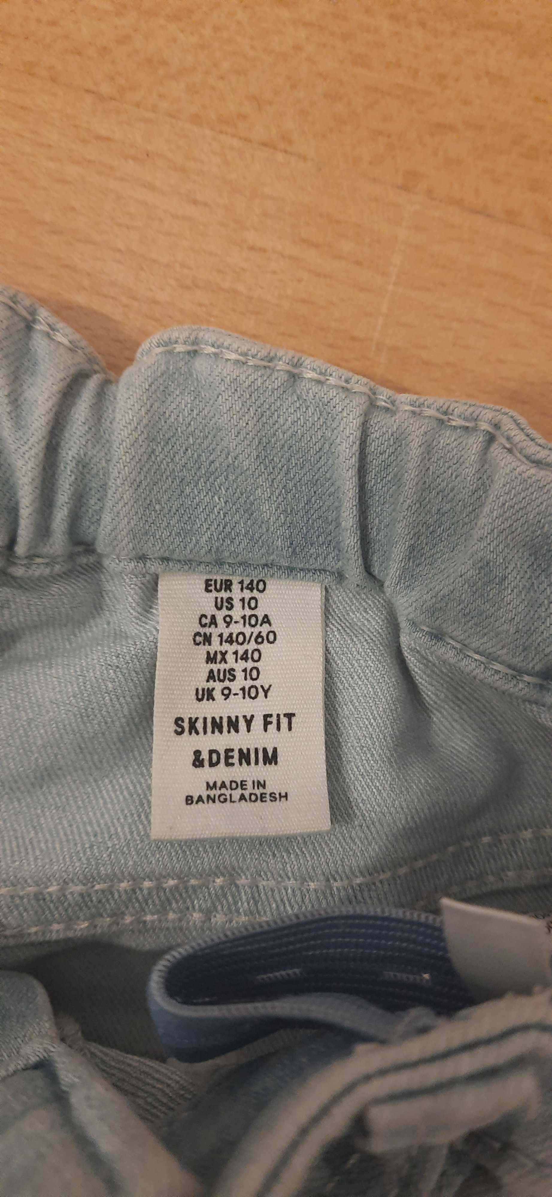 jeansy/leginsy dla dziewczynki rozm. 140 H&M