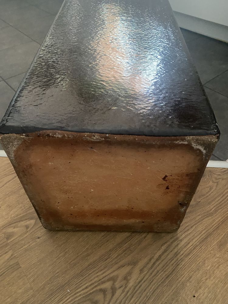 Donica ceramiczna 80 cm brąz