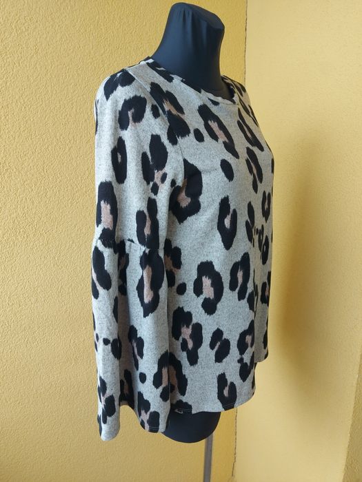 Bluzka sweterkowa Sweter F&F panterka L 40 przyjemny w dotyku
