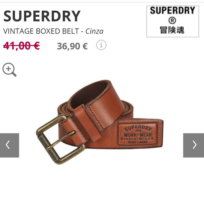 Cinto pele superdry