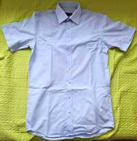 Błękitne koszule męski krótki rękaw (3X Włóczanka, 1X Fabian)