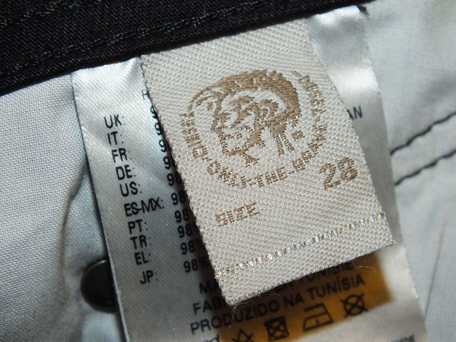 czarne DIESEL BELTHER slim tapered W30 L34 Italy stretch w29 w31 l32