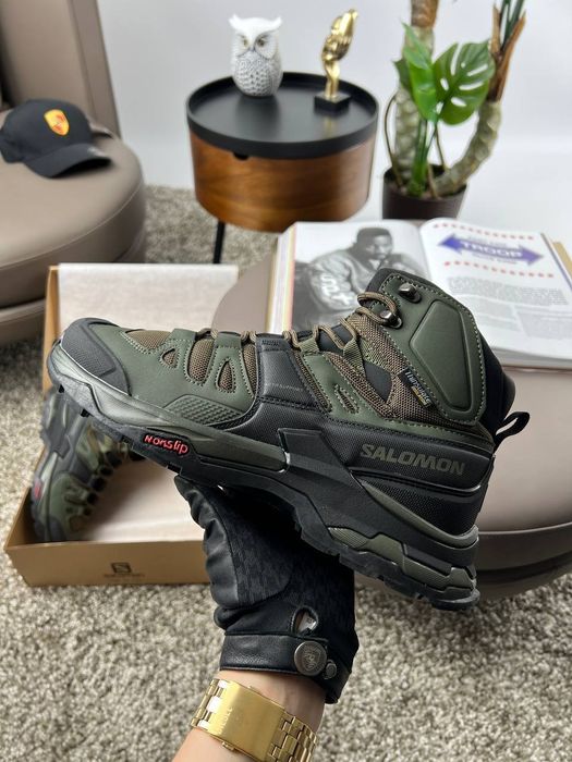 Мужские зимние кроссовки Salomon Quest 4 Gore-Tex Khaki 41-46 р