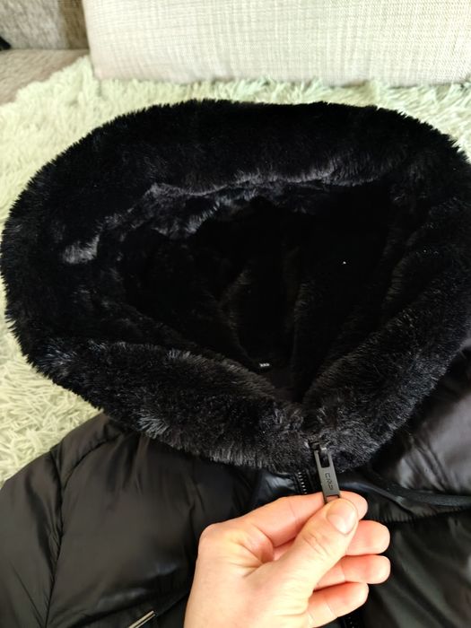 Пуховик зимовий довгий CMP чорний XXS з теплим капішоном