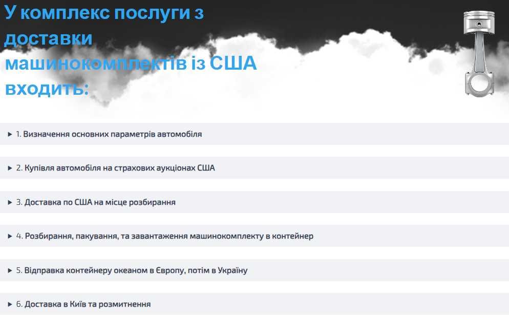 Машинокомплекти Audi з США, договір, документи, реальна еко