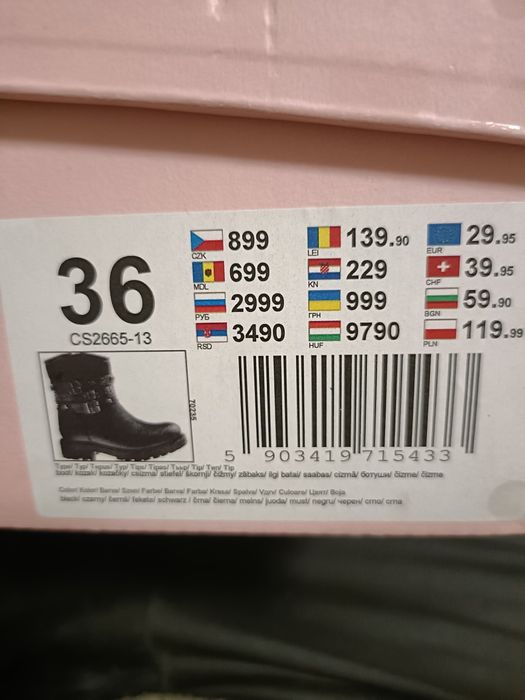 Buty zimowe kozaki 36