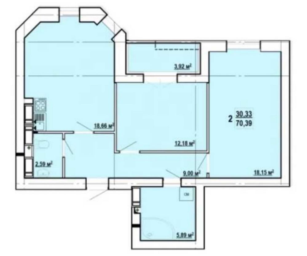 Продажа 2к квартиры | ЖК Сокольники | 69м2 | Профессорская 16