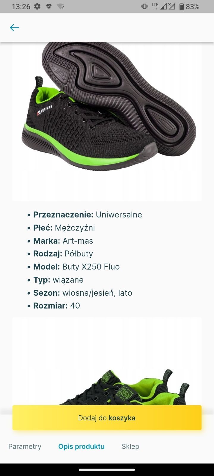 Buty sportowe męskie