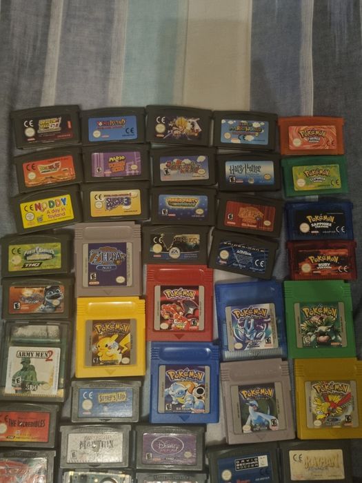 Jogos gameboy pokemon zelda mario dragon ball gba color advance
