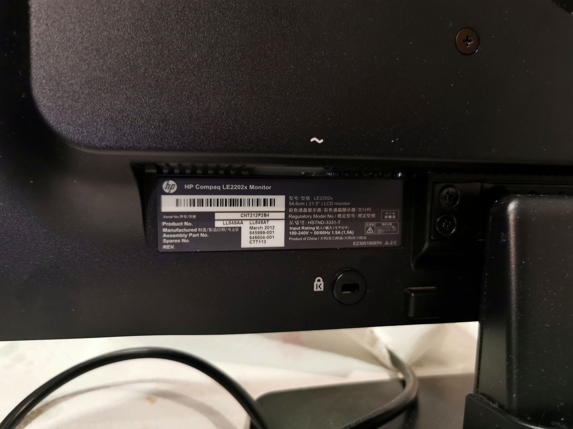 Monitor HP 21,5"