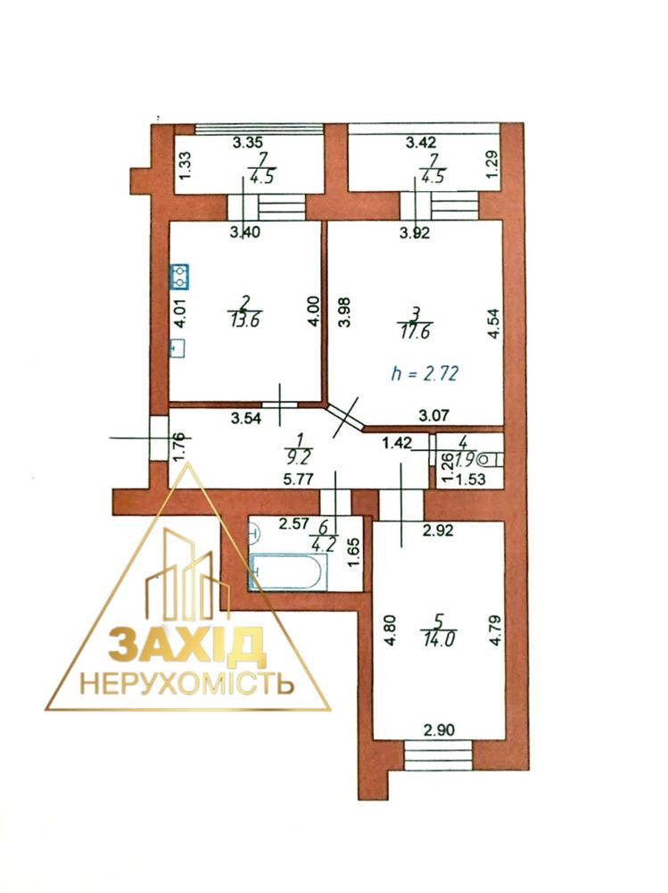 2 кімнатна! 69,5 кв.м! ЖК «Caramel Residence»!