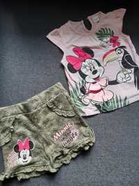 Zestaw Disney Myszka Minnie na lato roz.80, bluzka,spodnie