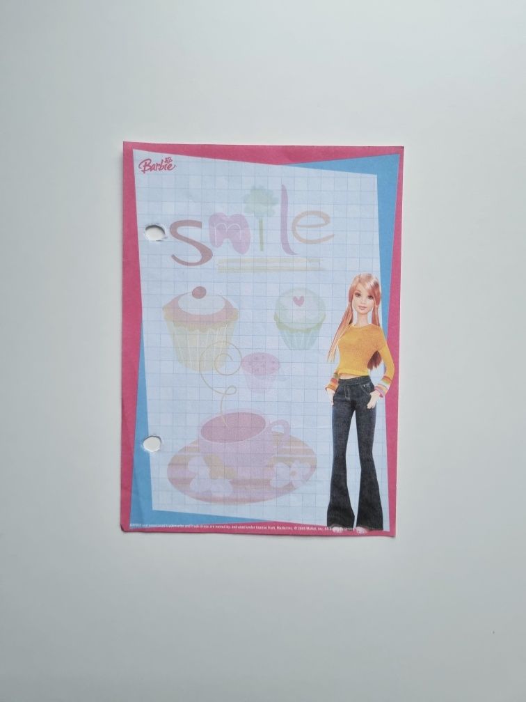 karteczka kolekcjonerska do segregatora Barbie mała karteczka