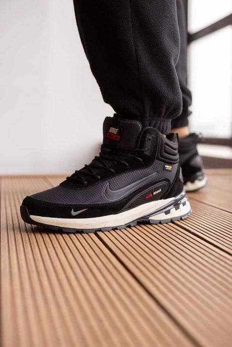 Мужские зимние кроссовки с мехом Nike Rivah High "Dark Grey" Cordura
