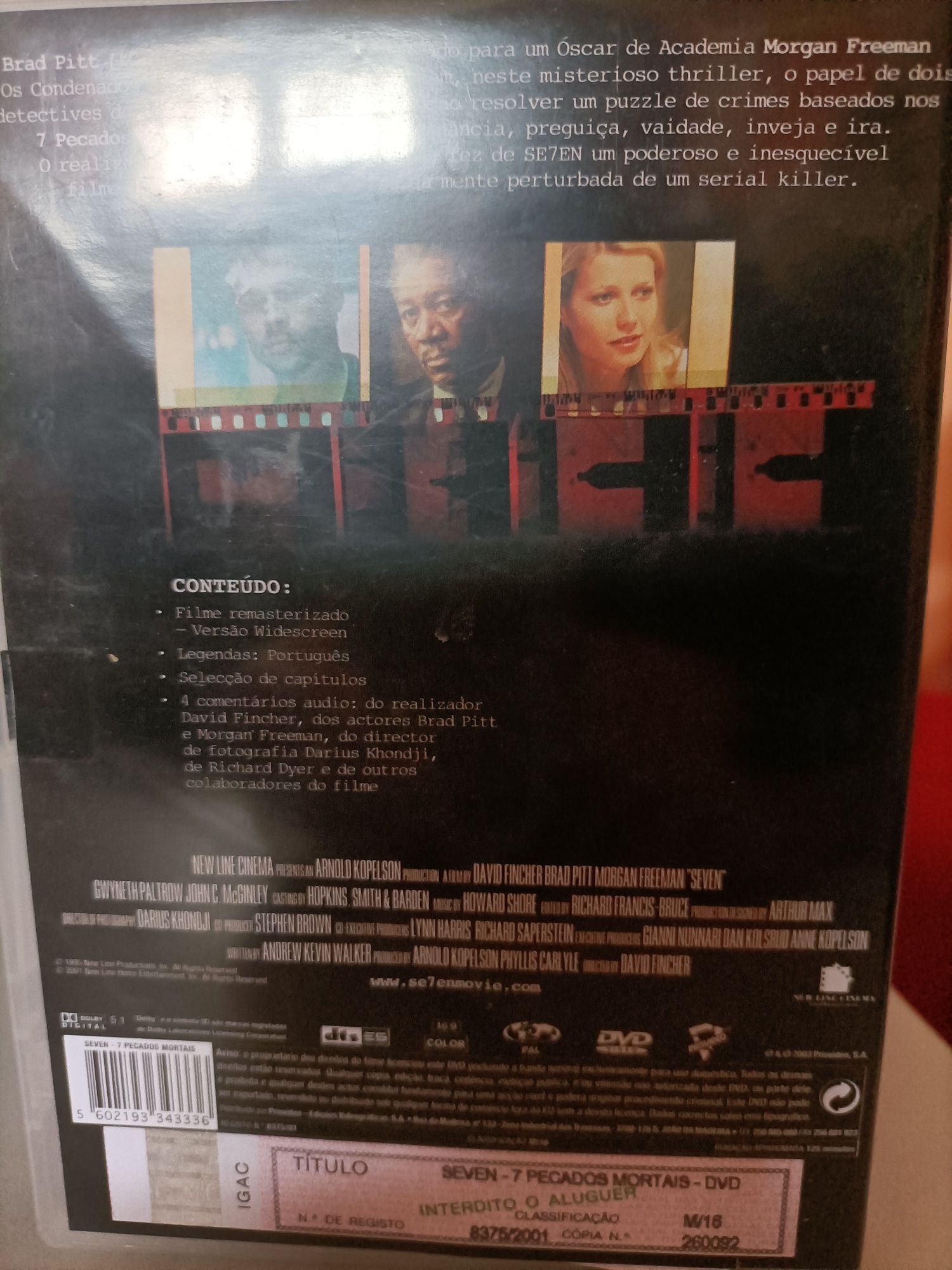 DVD original " SE7EN - 7 Pecados Mortais"