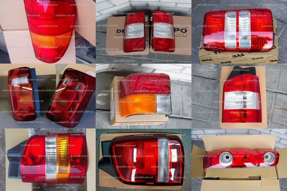 Задні фонарі Volkswagen Caddy, T4, T5, T6, Crafter лівий, правий, фара