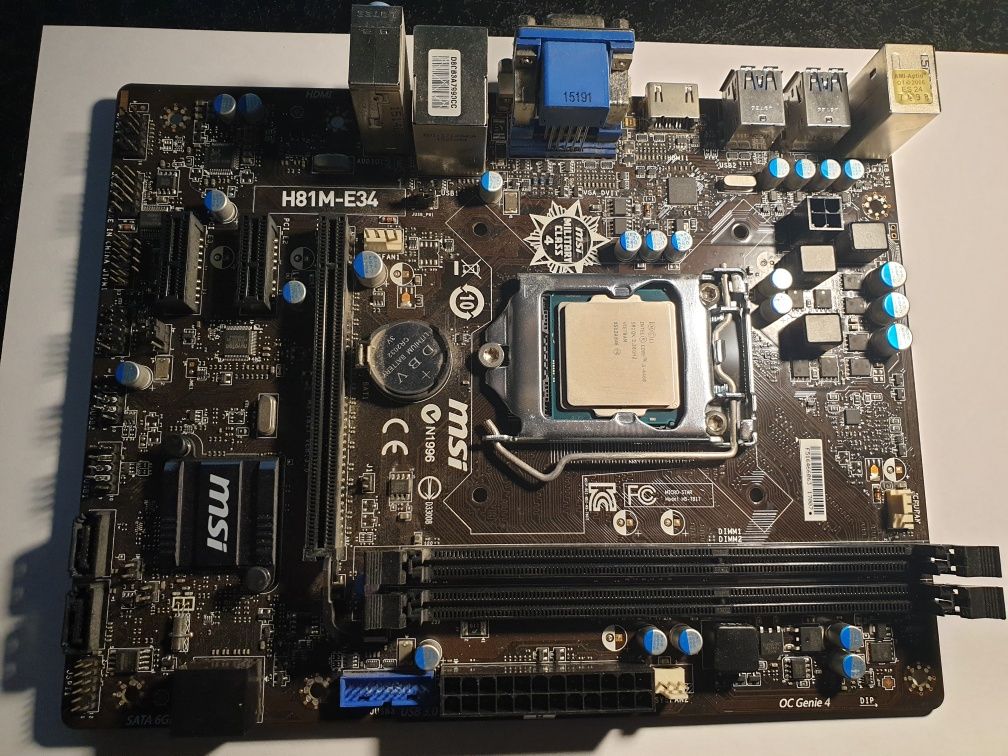 i5-4460, GTX 960, 2x8GB RAM Cl11 1600MHz, MSi H81M-E34, SSD 250 GbNOWY