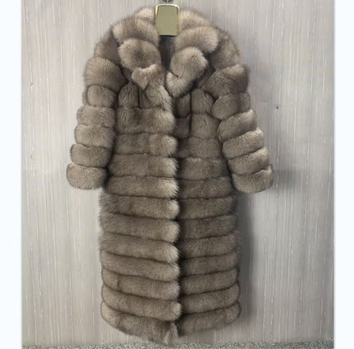 Kontantto futro dluzsze naturalne z lisa cieple lekkie xs-6xl
