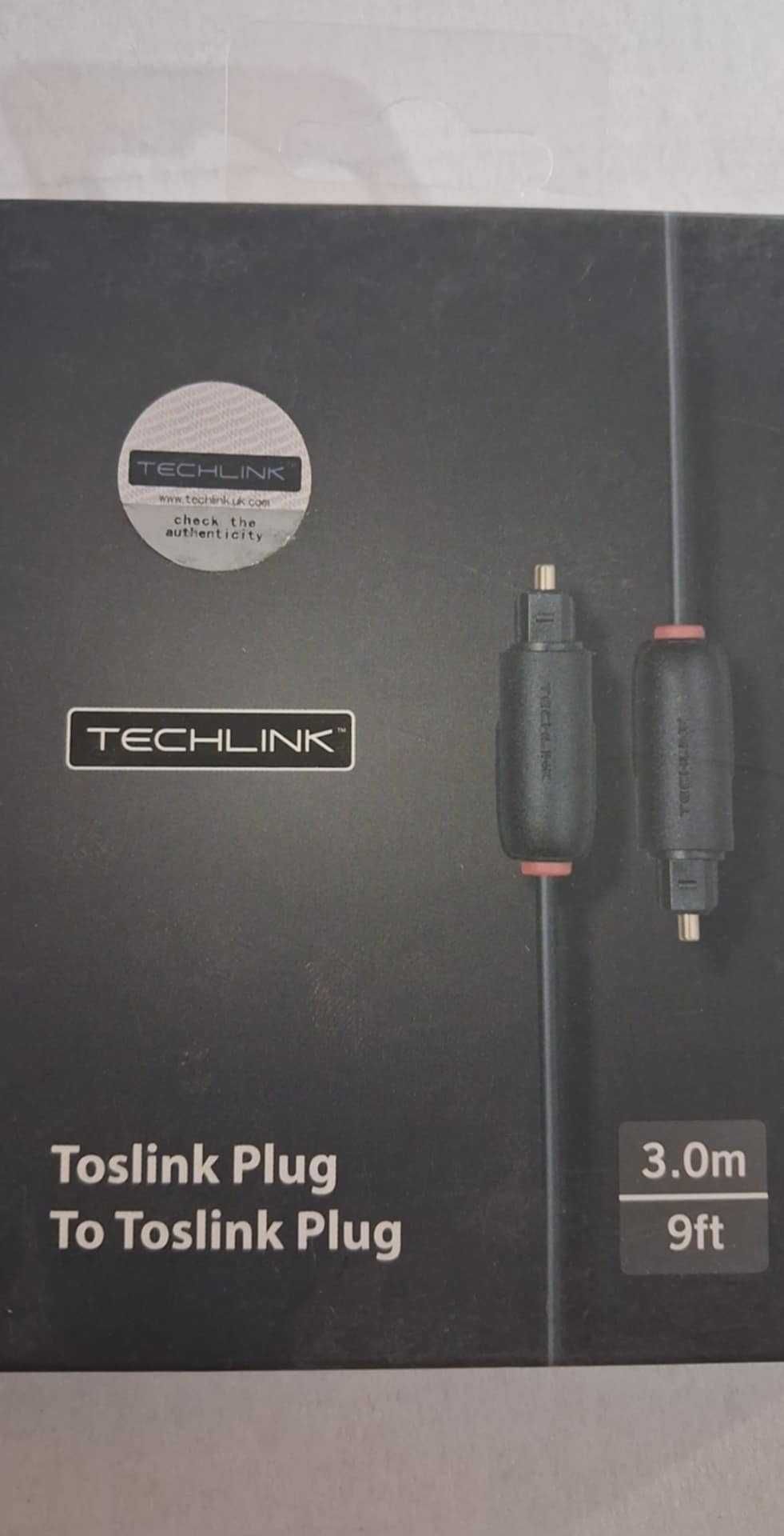 Kabel optyczny Toslink długi 3m TECHLINK wysoka jakość