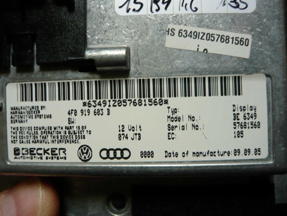 Audi A6 C6 wyświetlacz radia  monitor