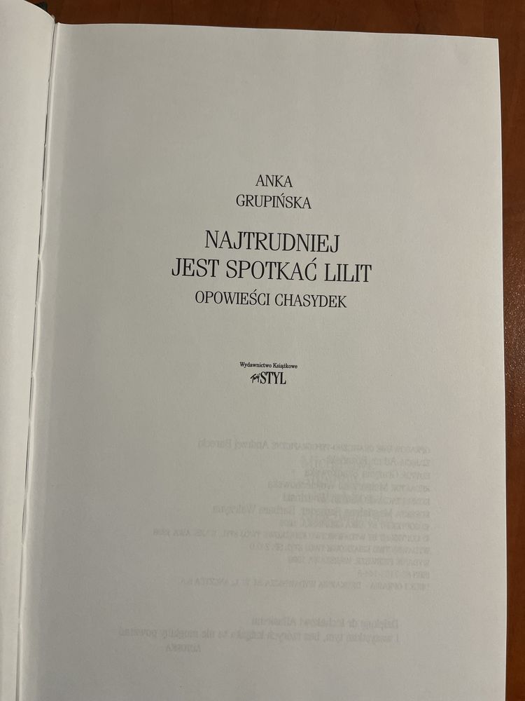 Najtrudniej jest spotkać Lilit - Anka Grupińska