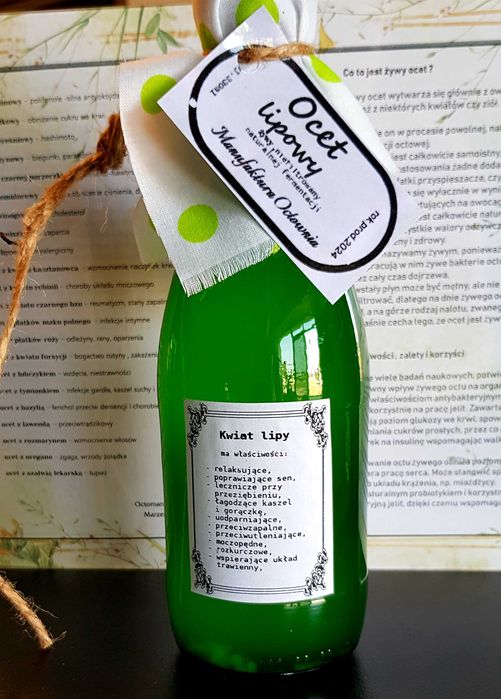 Ocet lipowy żywy 330ml Manufaktura Octownia