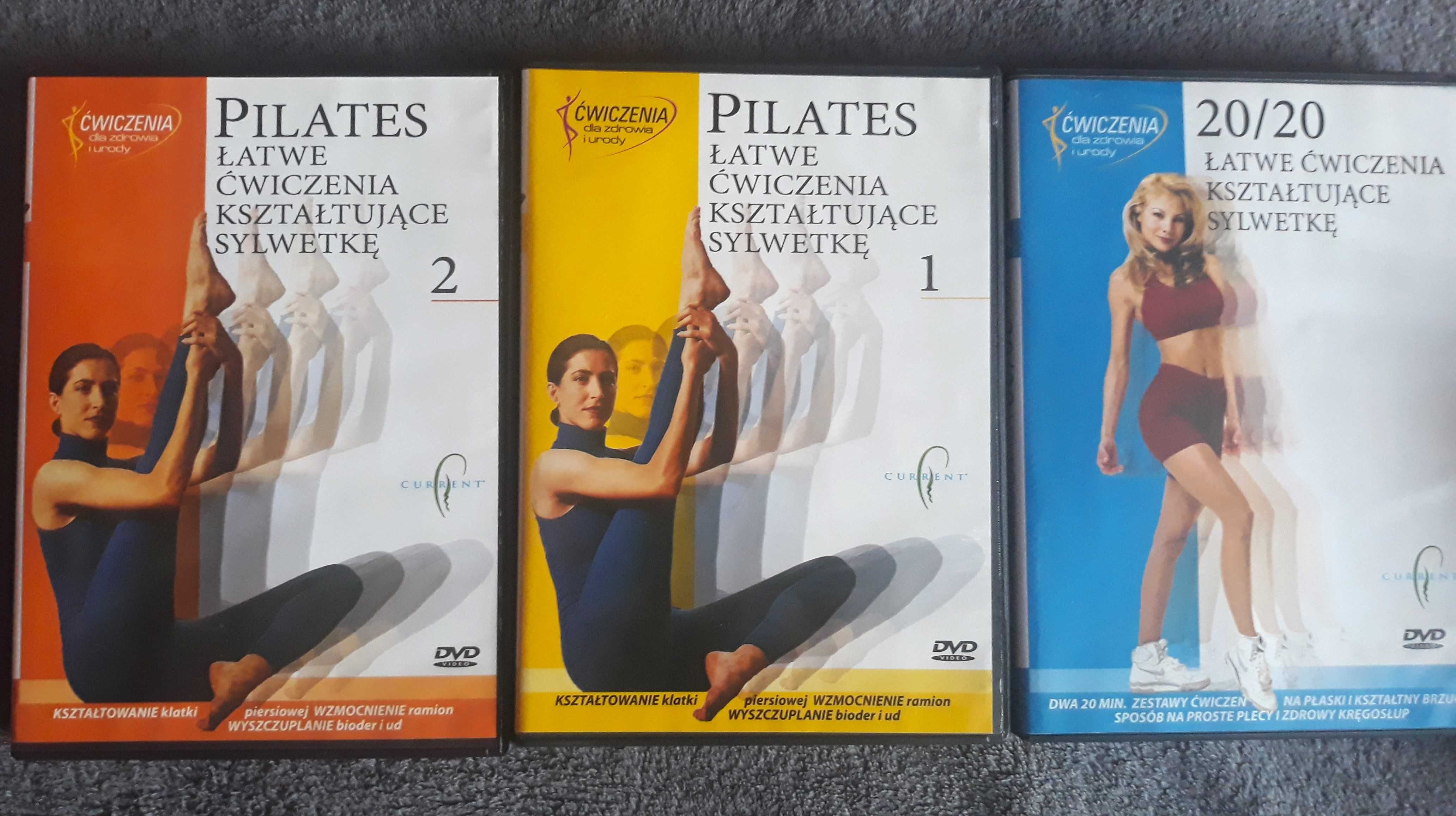 3 filmy DVD  Ćwiczenia Pilates