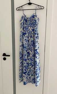 Długa sukienka w kwiaty H&M XS