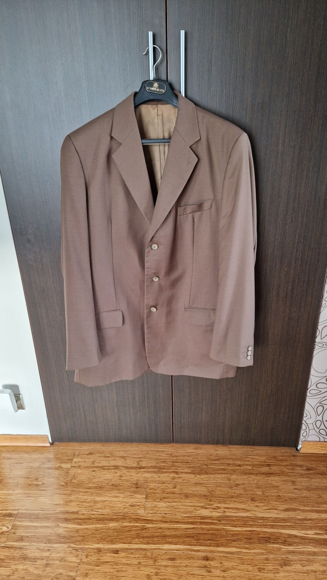 Sunset suits 3- częściowy wełniany garnitur XL 188/112/98 gratis krawa