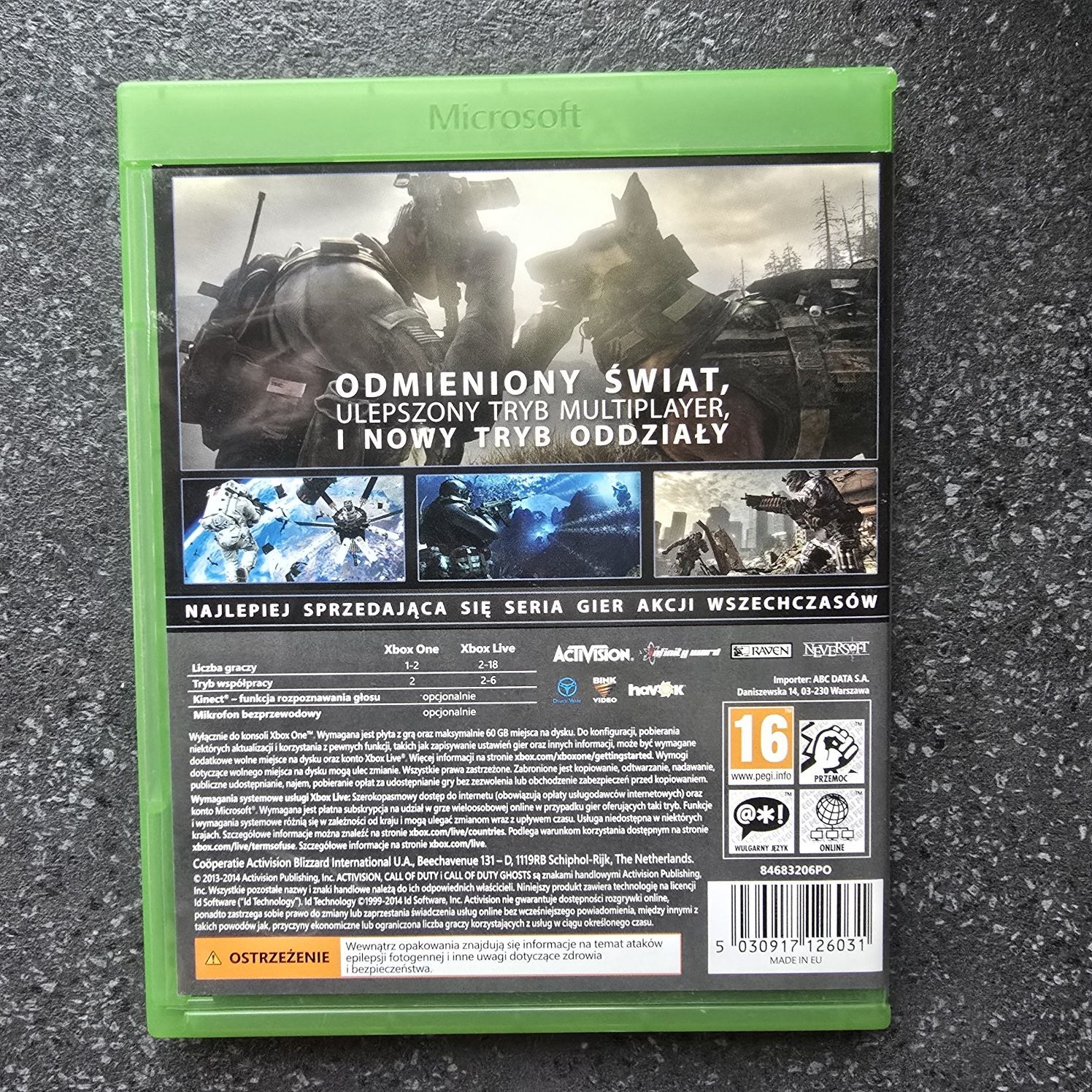Call of Duty Ghosts xbox one wersja PL