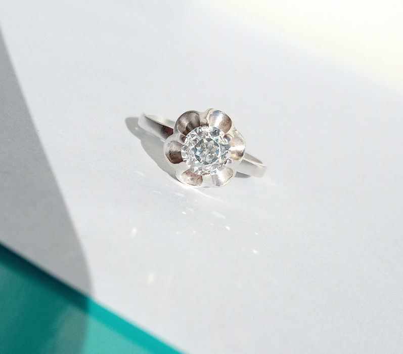 Вінтажне кільце з каменем кольцо Срібло 916 проба. Зірка. СССР