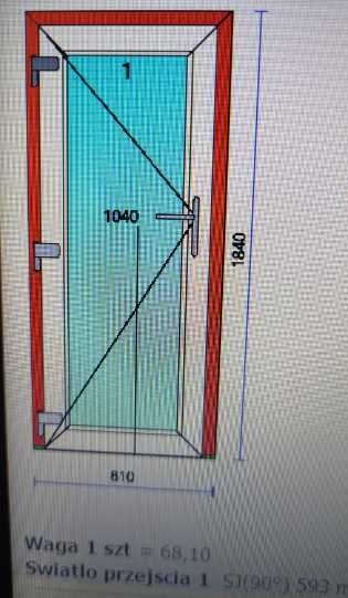 DZRZWI PVC zewnetrzne 81x184 obustronny antracyt