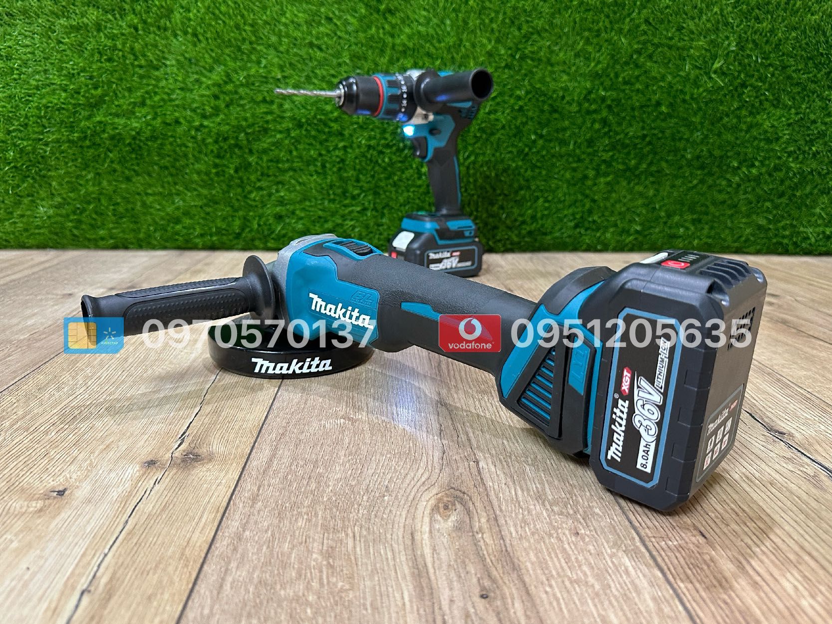 Набір 2/1 Makita Болгарка DGA504BL + Шуруповерт DHP485BL New 36V 8Ah