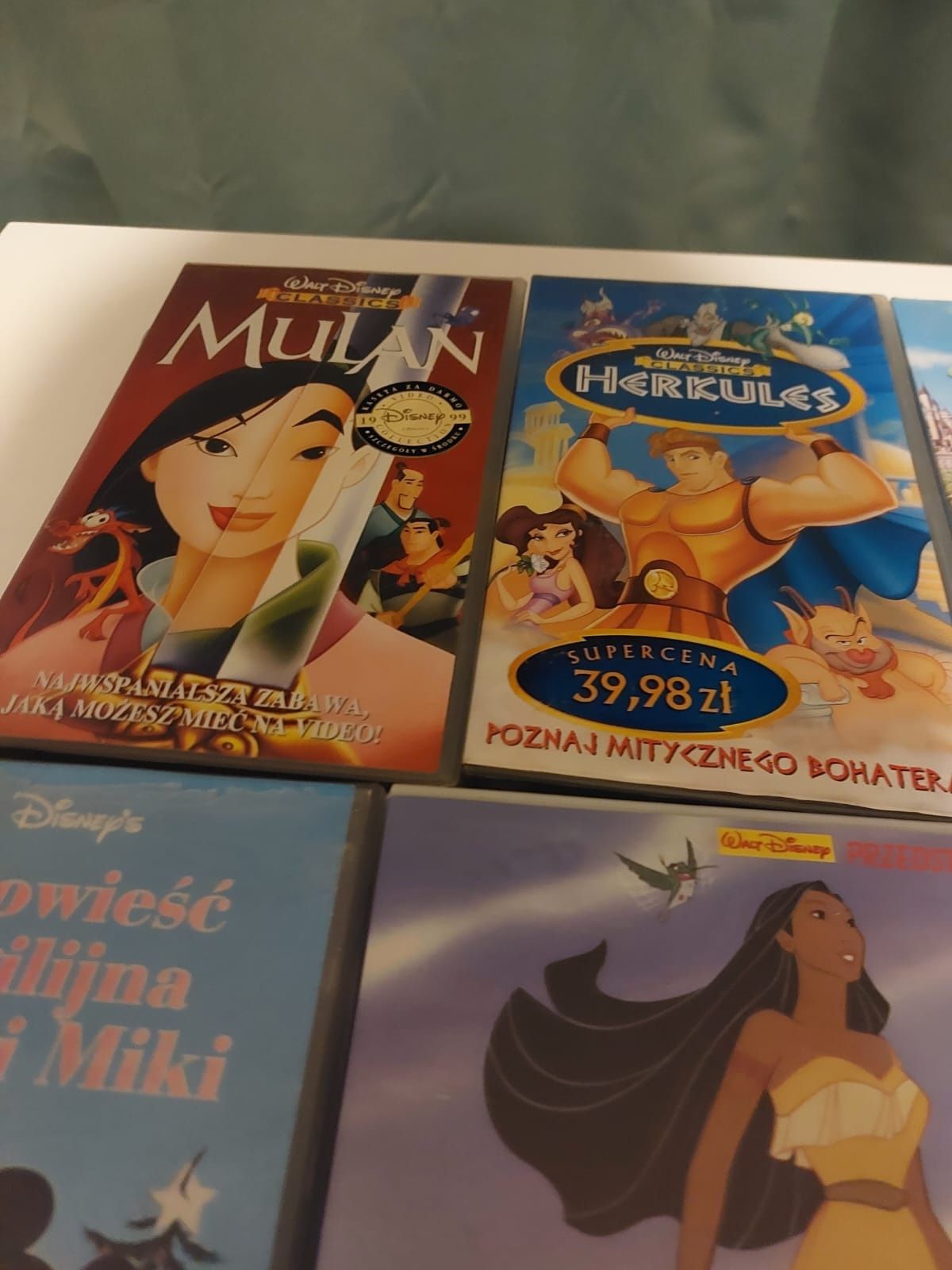 Kasety VHS Bajki Disney lata 90