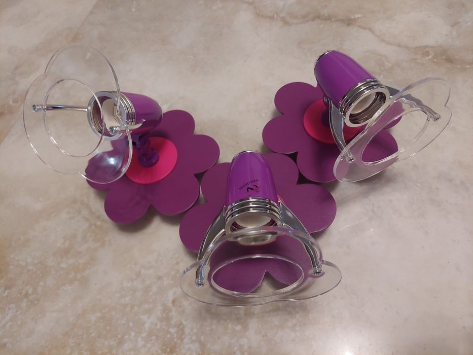 Kinkiety fiolet/ róż 3 szt.