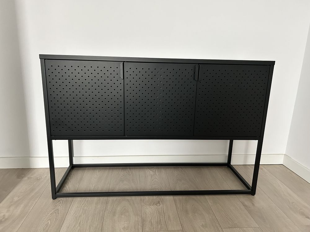 Kredens komoda rtv stal metal stal proszkowo loft czarna