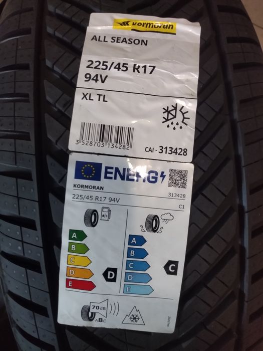 Nowe opony wielosezonowe 225/45R17 Kormoran. MONTAŻ GRATIS !!!
