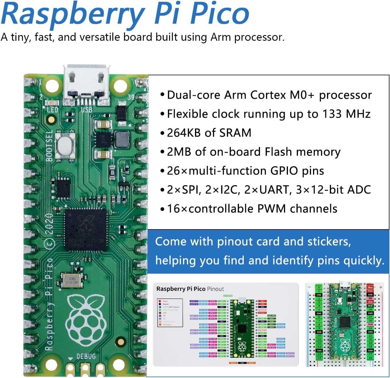 Raspberry Pi Pico + Freenove Super Starter Kit FNK0063 Zestaw startowy