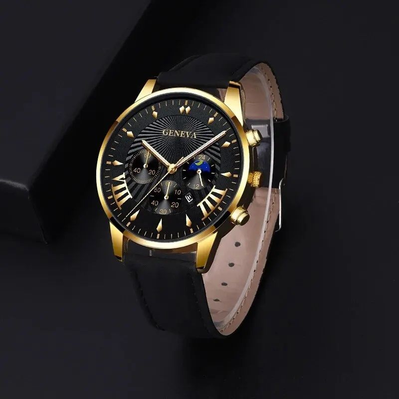 Zegarek męski kwarcowy czarny idealny na prezent