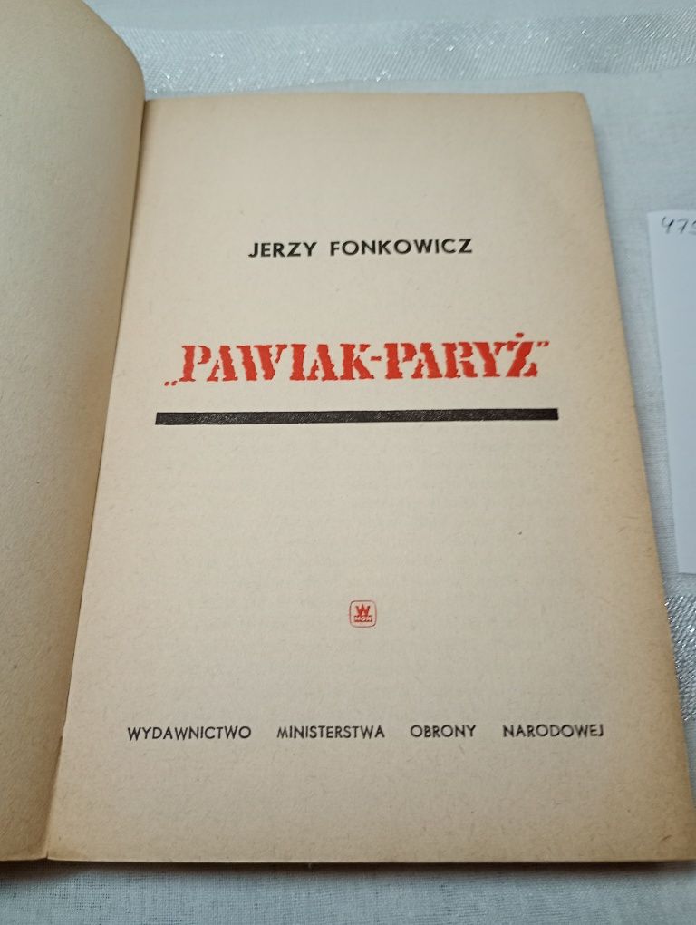 Pawiak Paryż. Jerzy Fonkowicz