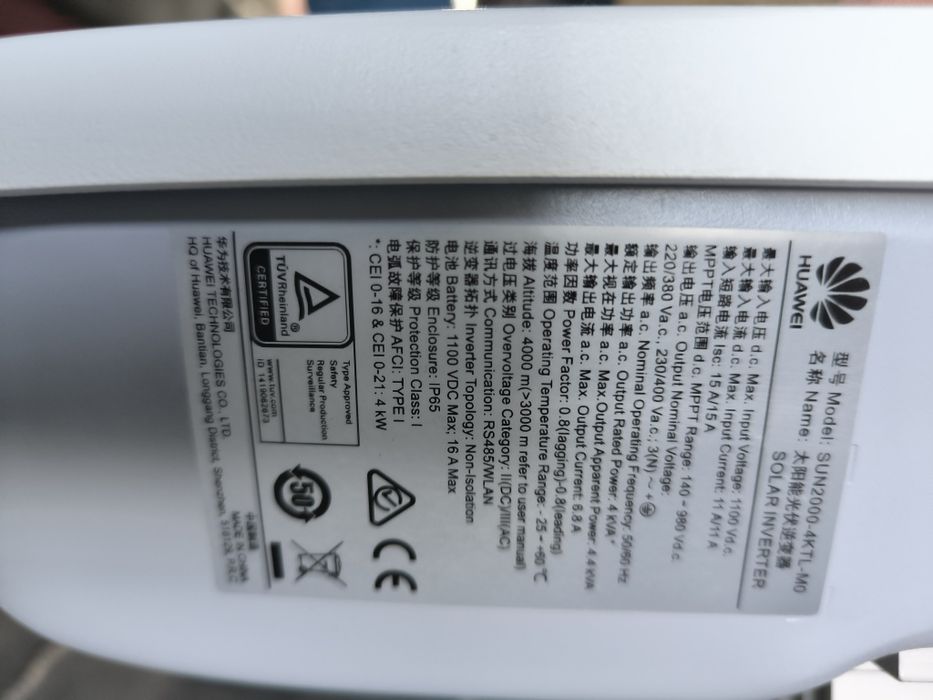 Falownik hybrydowy  pv Huawei sun2000 4ktl m0