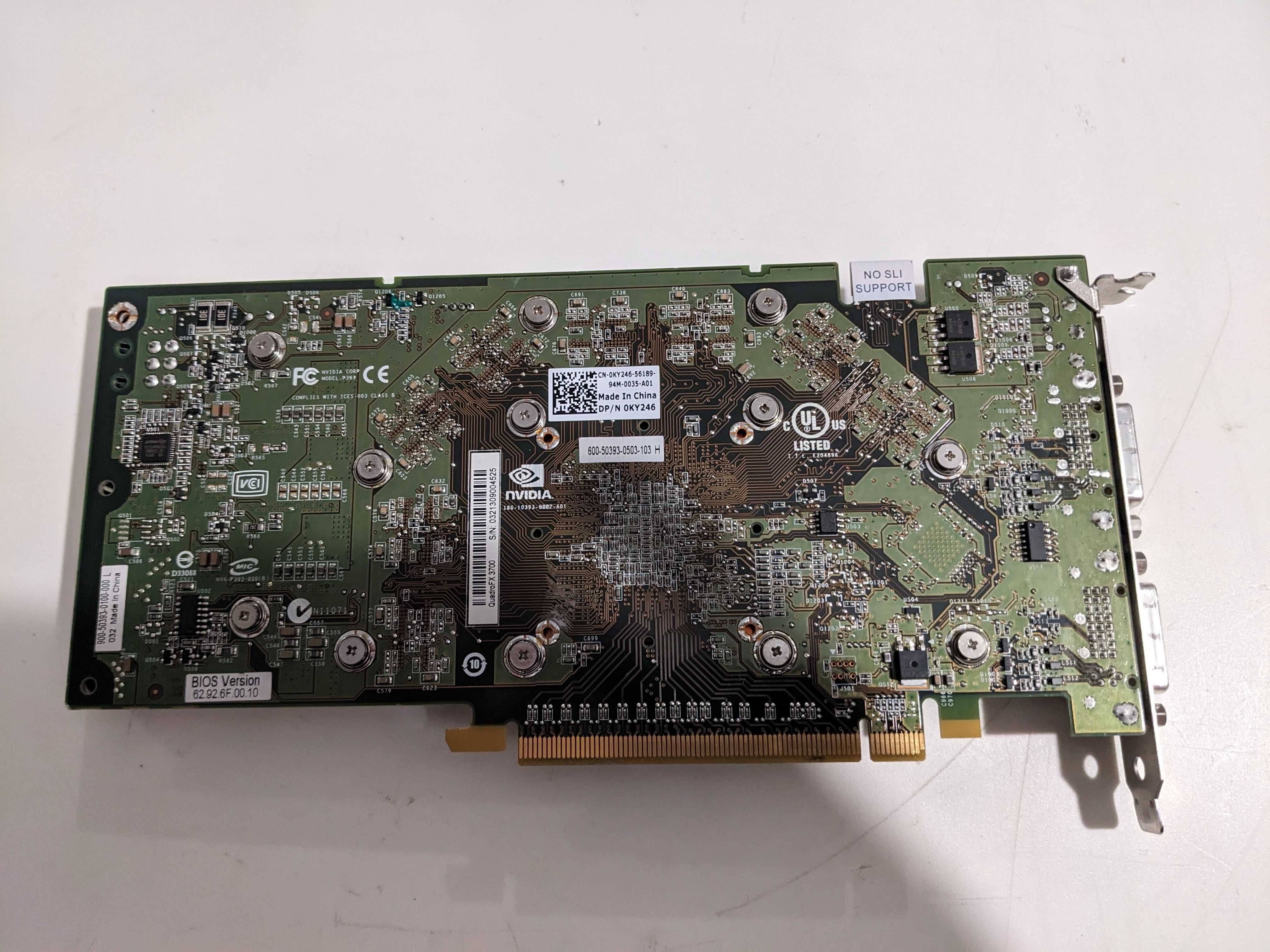 Karta graficzna NVIDIA Quadro FX 3700 0KY246 512MB GDDR3 PCI-E